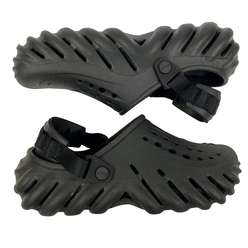 Crocs Echo Slip on Clogs Shoes Chunky Trendy Black 207837 Women’s 7 - Picture 3 of 10